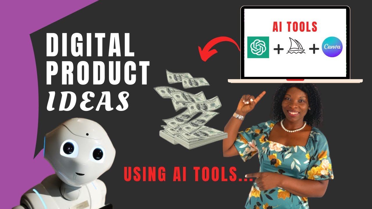 4 Digital Product Ideas to Make Money Online using ChatGPT + Midjourney AI + Canva #chatgpt