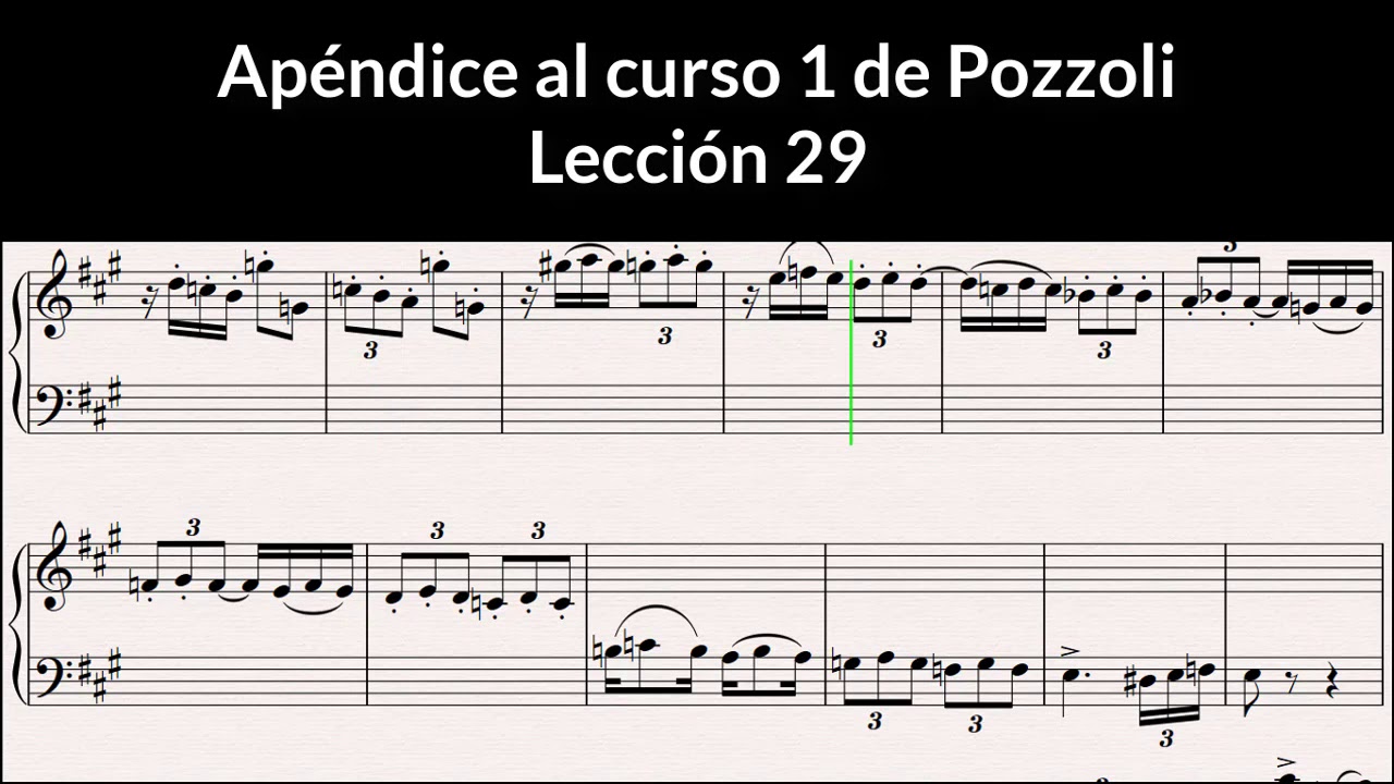 Apéndice al curso 1 de Pozzoli-Lección 29