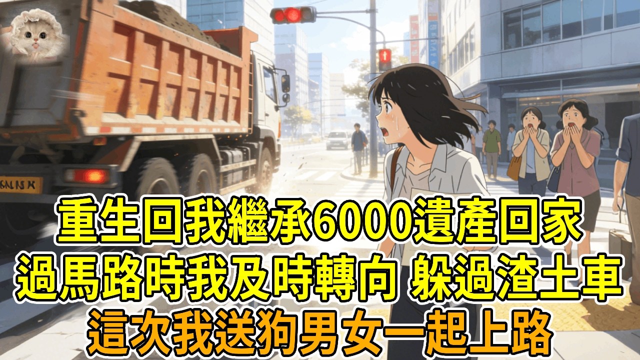 上一世，我在繼承6000萬遺產的路上，在人行橫道上被闖紅燈的渣土車撞倒。丈夫和閨蜜在我葬禮上哭得慘烈，背地裏卻早已轉走我的遺產，閨蜜霸占我的房產，聯合丈夫對外宣稱是我贈與。這一次，我讓妳們一起上路
