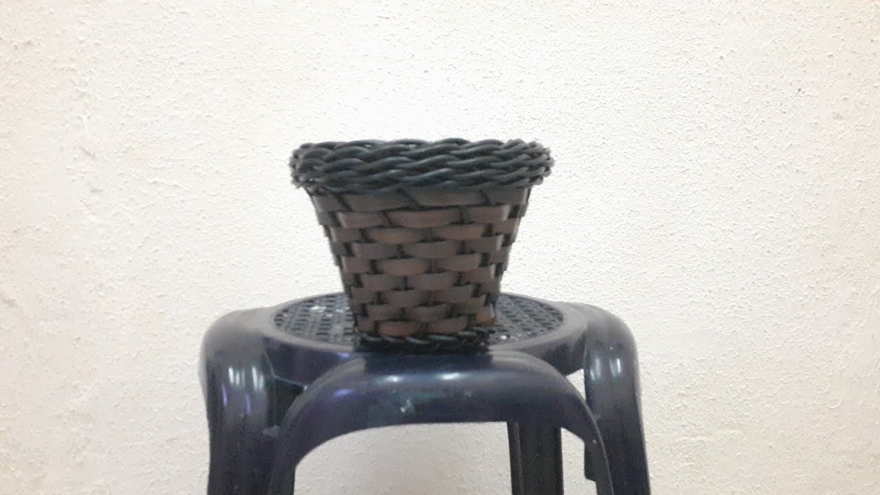 VASO DE PAREDE (MEIO ARREDONDADO) DE FITA SINTÉTICA
