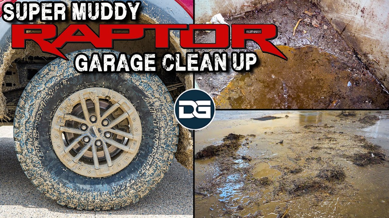 Super Muddy Pressure Washing and Garage Clean Up! | Dirty Muddy Ford Raptor