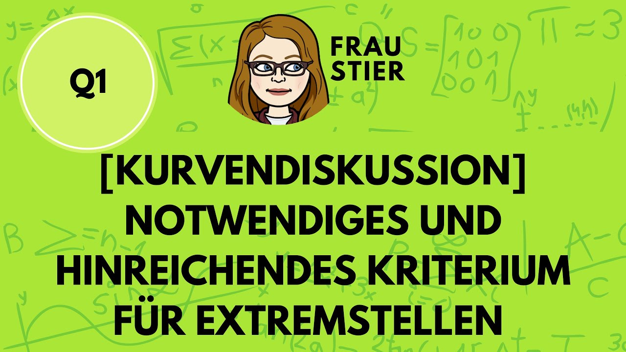 Notwendiges und Hinreichendes Kriterium für Extremstellen, Extrema bestimmen, Bedingung