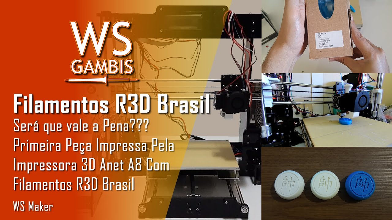 Primeira Peça Impressa Pela Impressora 3D Anet A8 Com Filamentos R3D Brasil | PLA+ Easyfill | Shopee