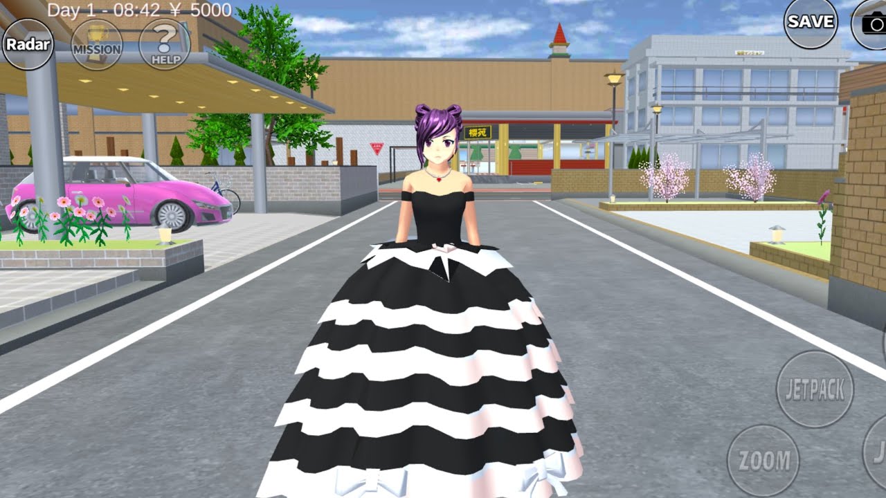 Pretty Black Shiny Dress for Girls 🖤😍 | Sakura School Simulator