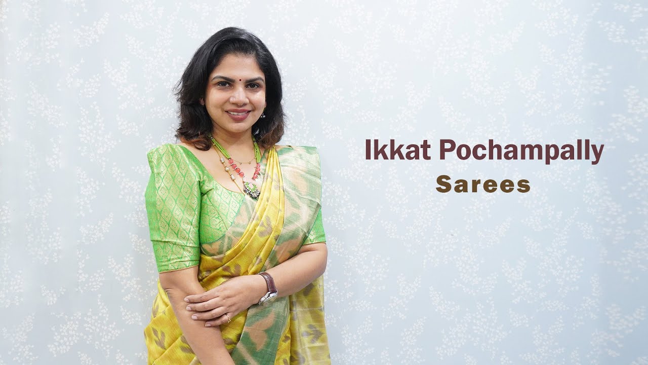 Ikkat Pochampally Sarees | TTDS535 | templedesigner.com | #saree #sareelove #ikkatsarees  #tussar