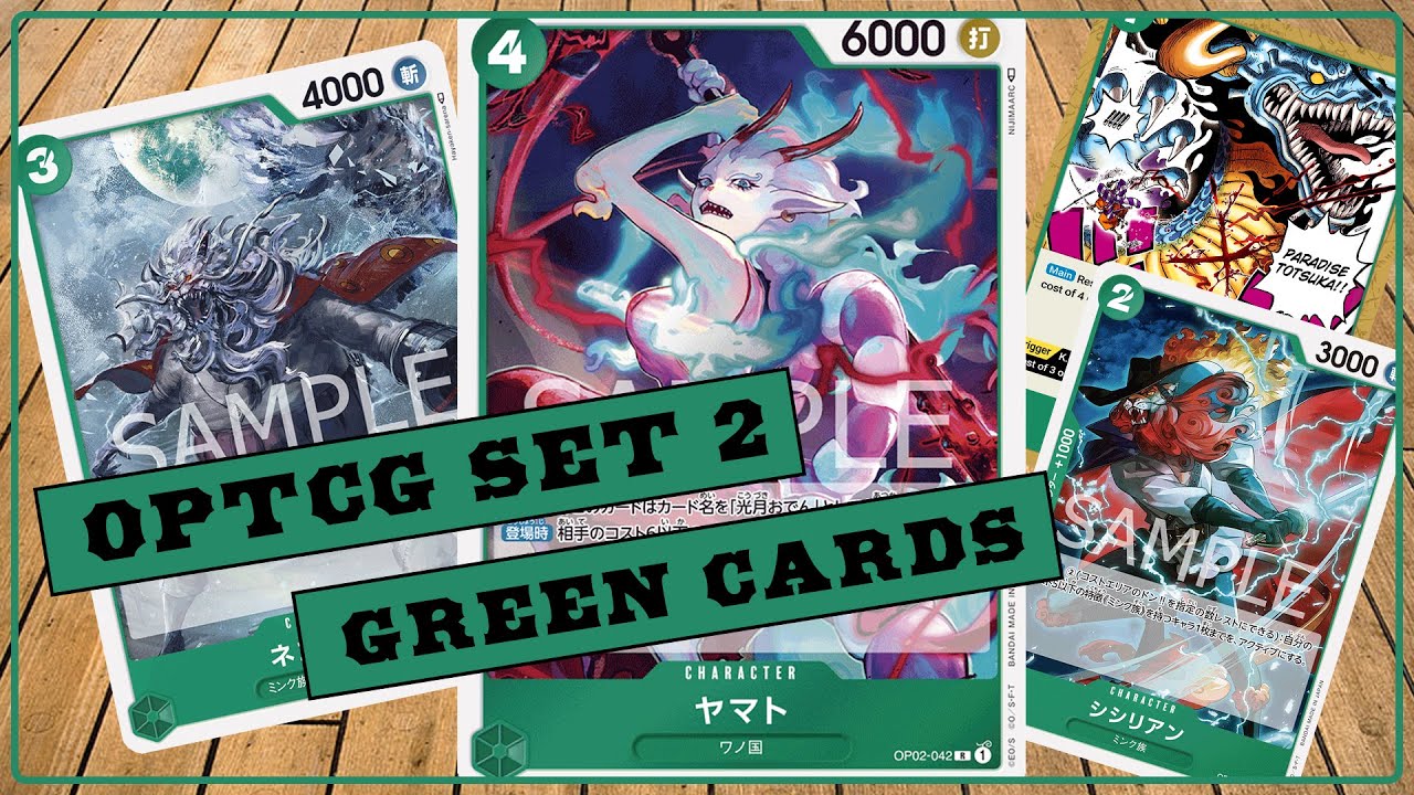 Remaining Green Cards for OPTCG Set 2