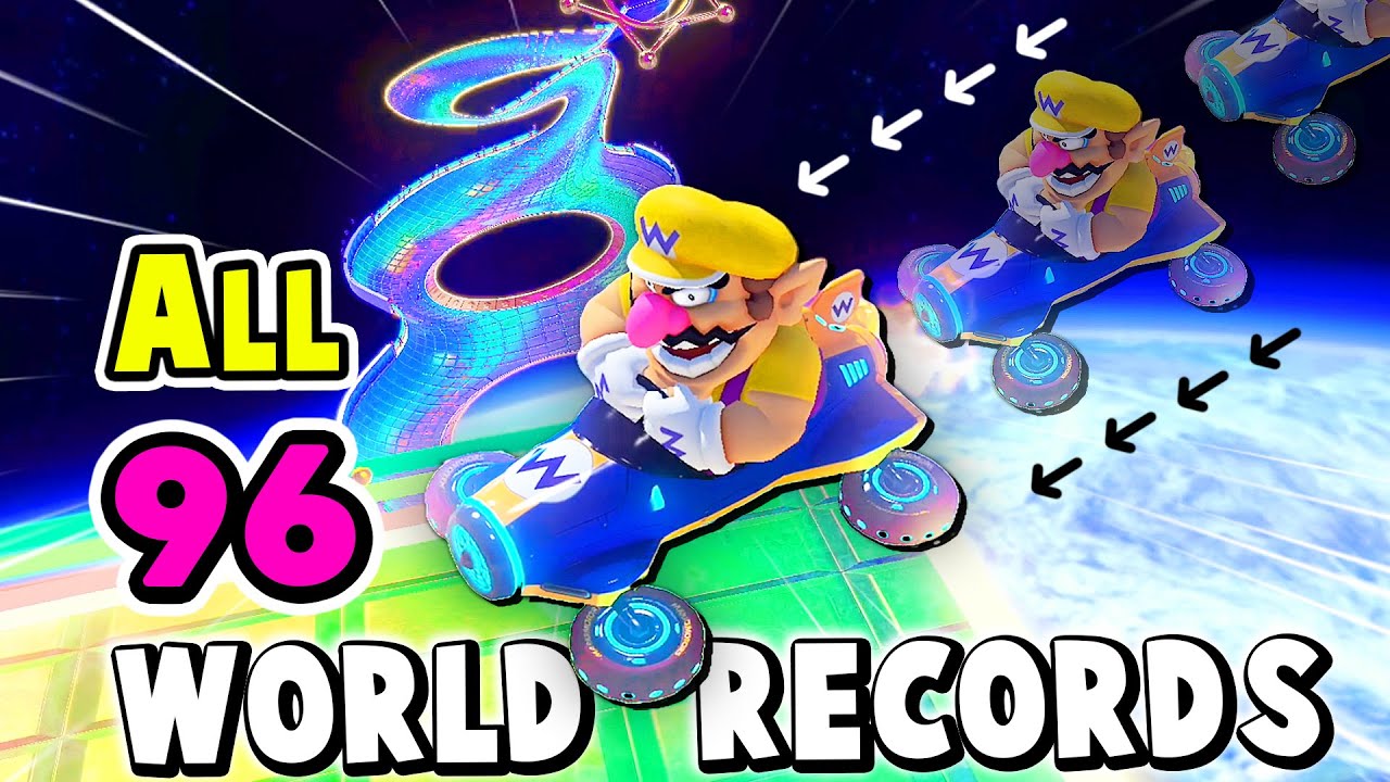 Reacting to EVERY Mario Kart 8 Deluxe World Record (150cc)
