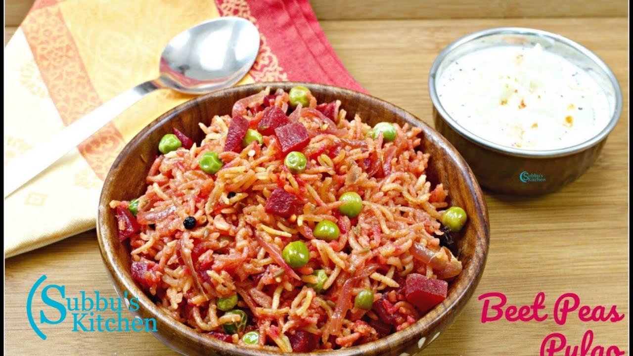 Beet Peas Pulao | Beetroot Pulao Recipe