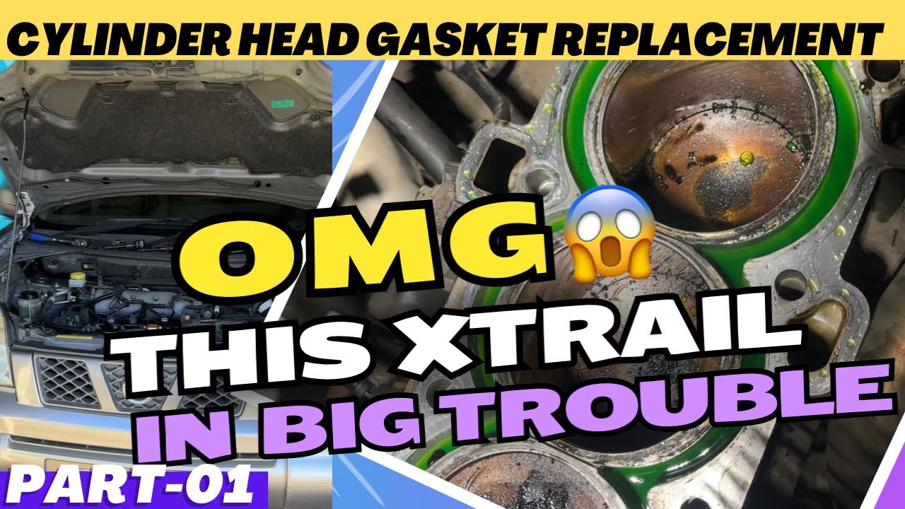 Nissan Xtrail Cylinder Head Gasket Replacement. (Part-1 removal) how to remove QR25 cylinder head