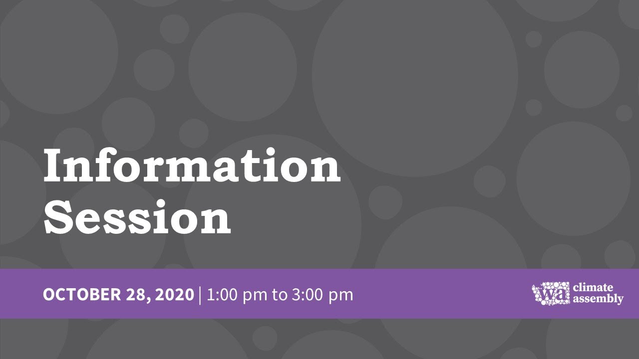 Information Session: WA Climate Assembly (10/28/2020)