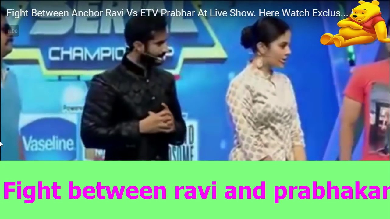 Fight between Anchor Ravi and Prabhakar on tv show  ||Please SUBSCRIBE FOR more Videos||