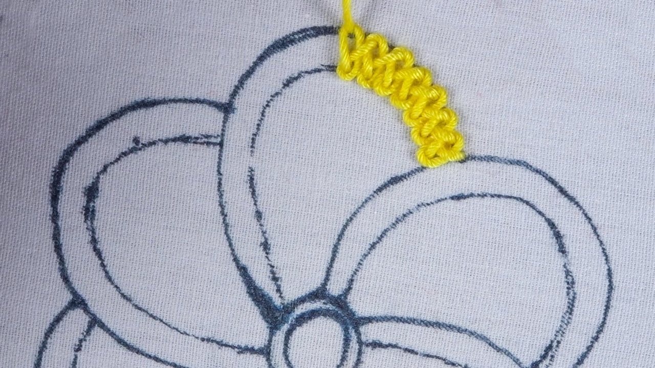 💥Superb viral hand embroidery flower design tutorial🔥🔥