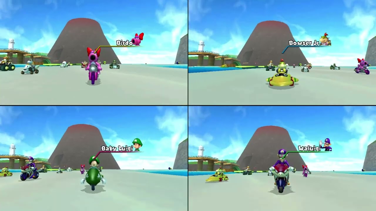 Mario Kart Wii Custom Tracks (History) ✦ 4 Players #789 (3 Tracks) Mirror