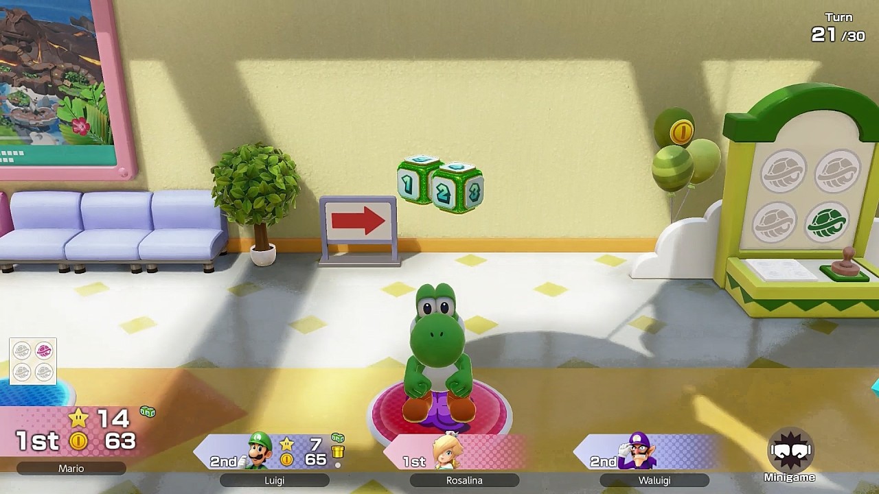 Super Mario Party Jamboree TV #39 Rainbow Galleria Yoshi & Rosalina vs Luigi & Waluigi