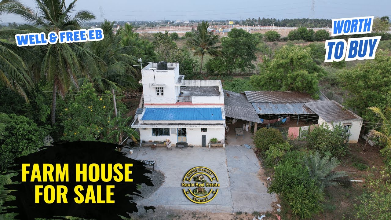 ID 2234 - Beautiful Farm house For Sale in Trichy || Well ||Free EB ||100 Mango Trees |