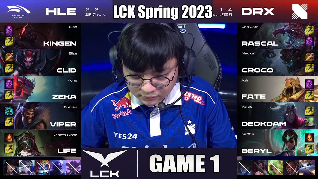 DRX vs HLE  Game 1 - Match 27 LCK Spring 2023