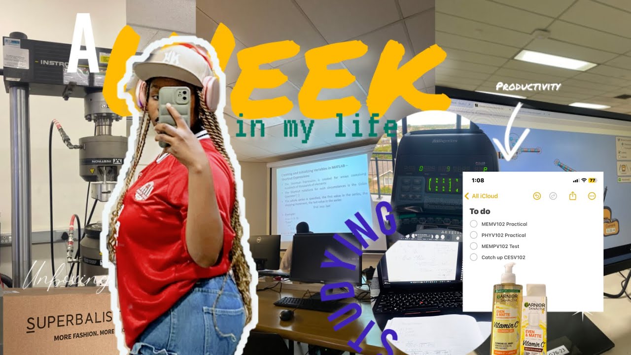 Uni diaries ep 1 :Practicals ,tests ,gym ,productivity & more |South African YouTuber🇿🇦