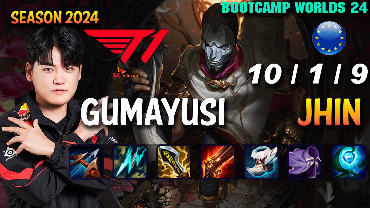 T1 Gumayusi JHIN vs SAMIRA ADC - Patch 14.20 EUW Ranked WORLDS 2024 Bootcamp | lolrec