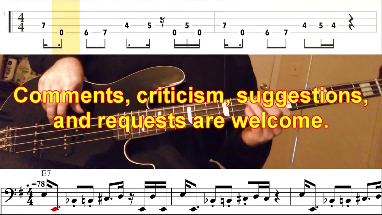 Sir psycho sexy bass tab+ notations