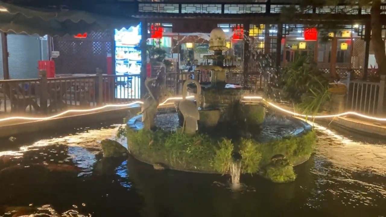 Scenic Restaurant in Conghua with White Pigeons & Koi Fish
