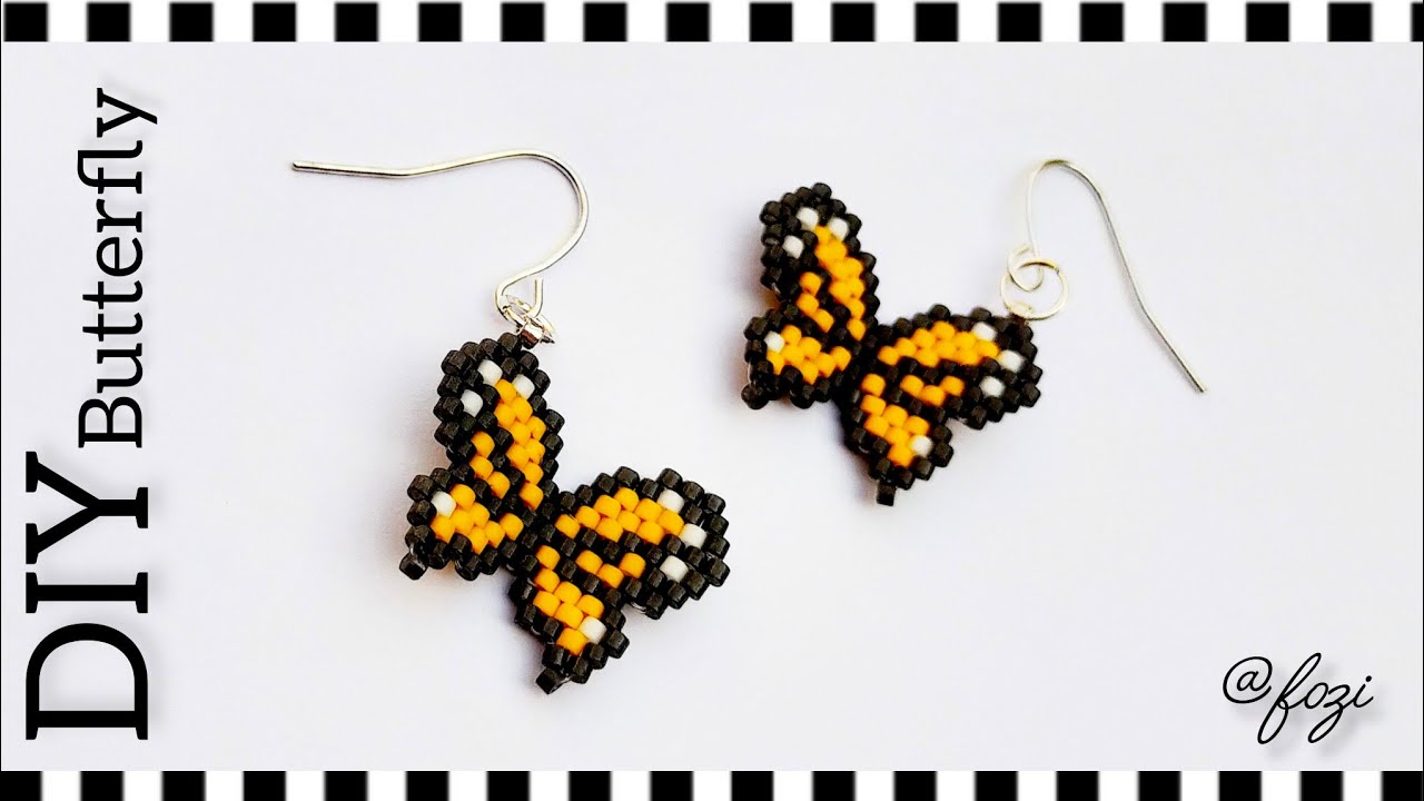 DIY Beaded Butterfly Earrings | Easy Brick Stitch Tutorial