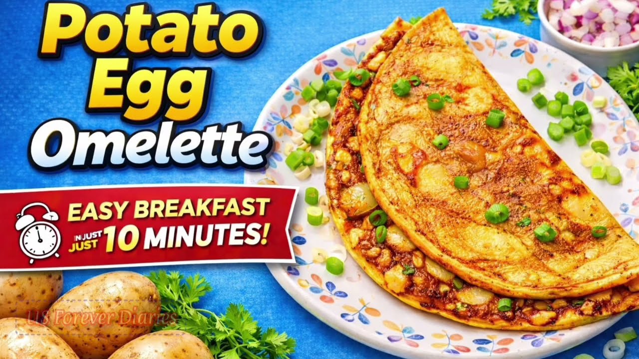 Easy Potato Egg Omelette 🍳 | ఆలూ ఎగ్ ఆమ్లెట్ రెసిపీ 😋
