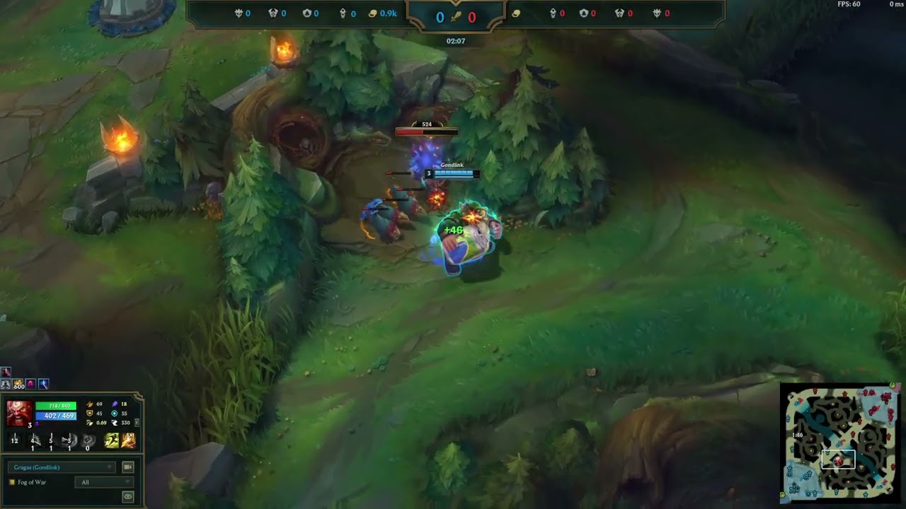 Gragas - 2:45 - Patch 16.3 - Blue Clear (1 Smite) (HPS)