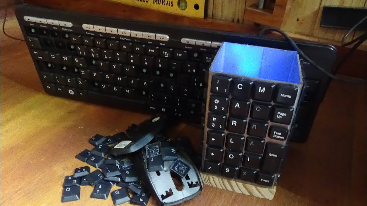 #LIXOELETR&Ocirc;NICO RECILANDO LIXO ELETR&Ocirc;NICO MOUSE E TECLADO PARA FAZER UM PORTA CANETAS