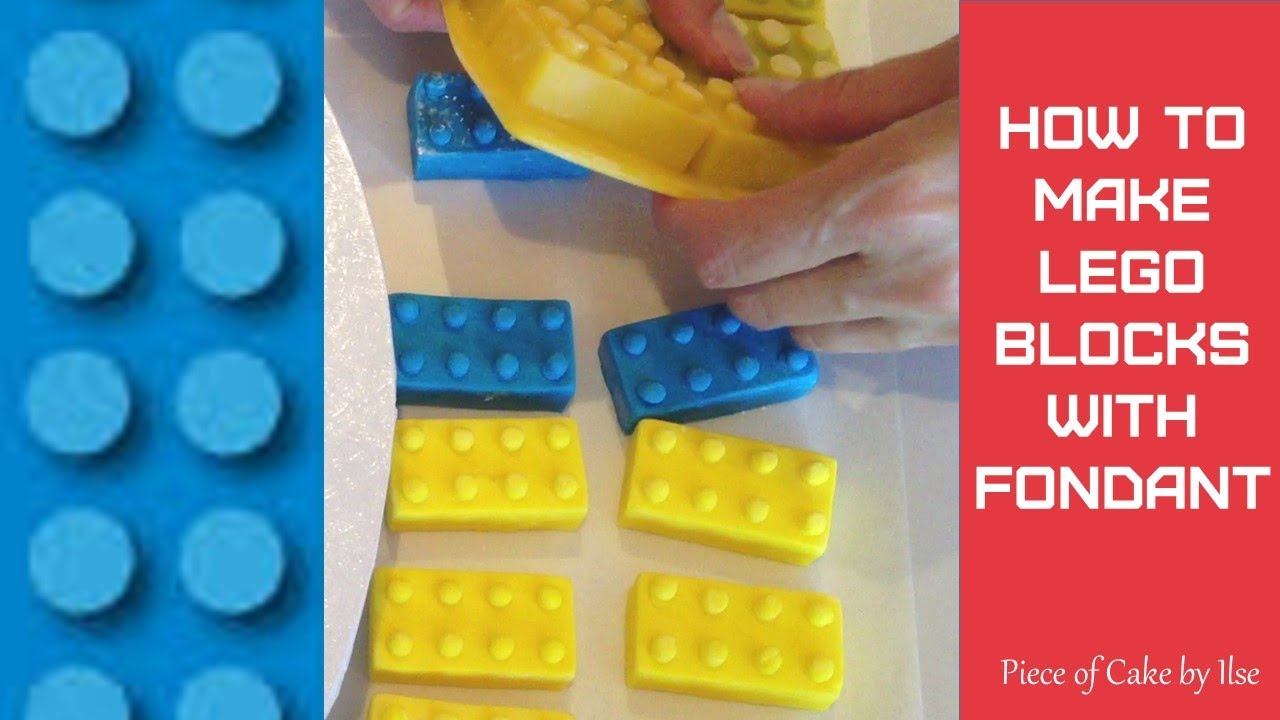 How to make Lego blocks with fondant by Piece of Cake by Ilse
