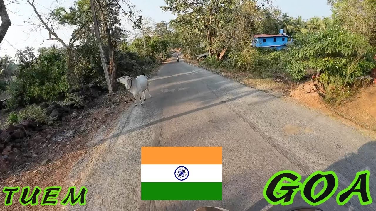 🇮🇳 Tuem Village ➡️ Korgao | Irish Santa 🎅🏻☘️ & Vagabond 🌏 Ride Through Goan Villages