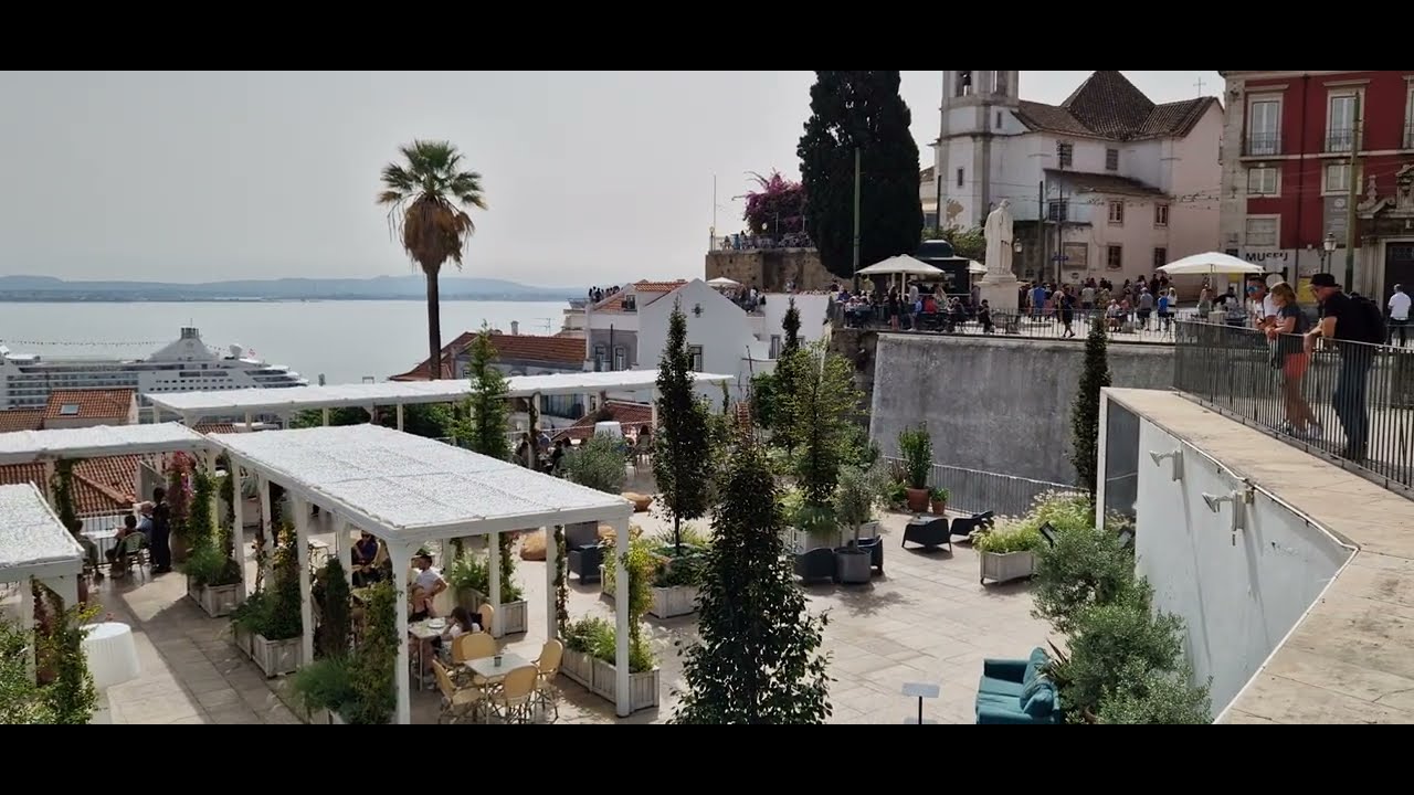 Rooftop Lisbon port view 2022 