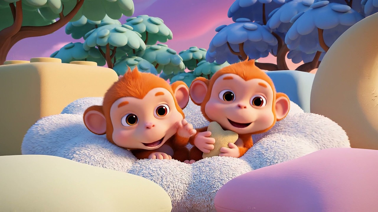 Cinco Pequeños Monos de Juguete se Columpian | Canciones de Monitos y Rimas Infantiles