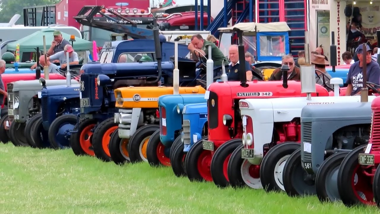 Tractors In and Leaving the display arena - Cheshire Steam Fair 2023