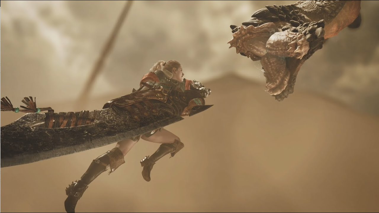【魔物獵人 荒野】001 主要使命 第 1 章 第 1 節 疾馳沙原！首次入坑！對抗纏蛙，意外使出新招式好帥！