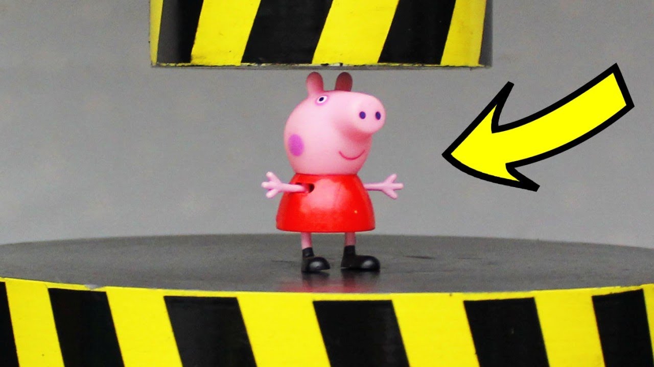 EXPERIMENT HYDRAULIC PRESS 100 TON vs PEPPA PIG and TOYS