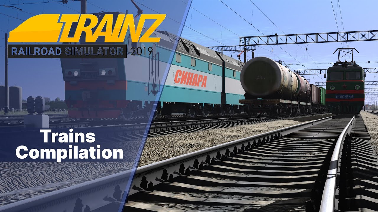 Trains Compilation on the map Октябрьские магистрали  Trainz Railroad Simulator 2019
