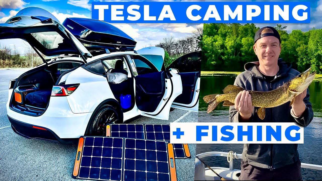 Кемпинг на моей Tesla Model Y + рыбалка в Висконсине | S2:E12