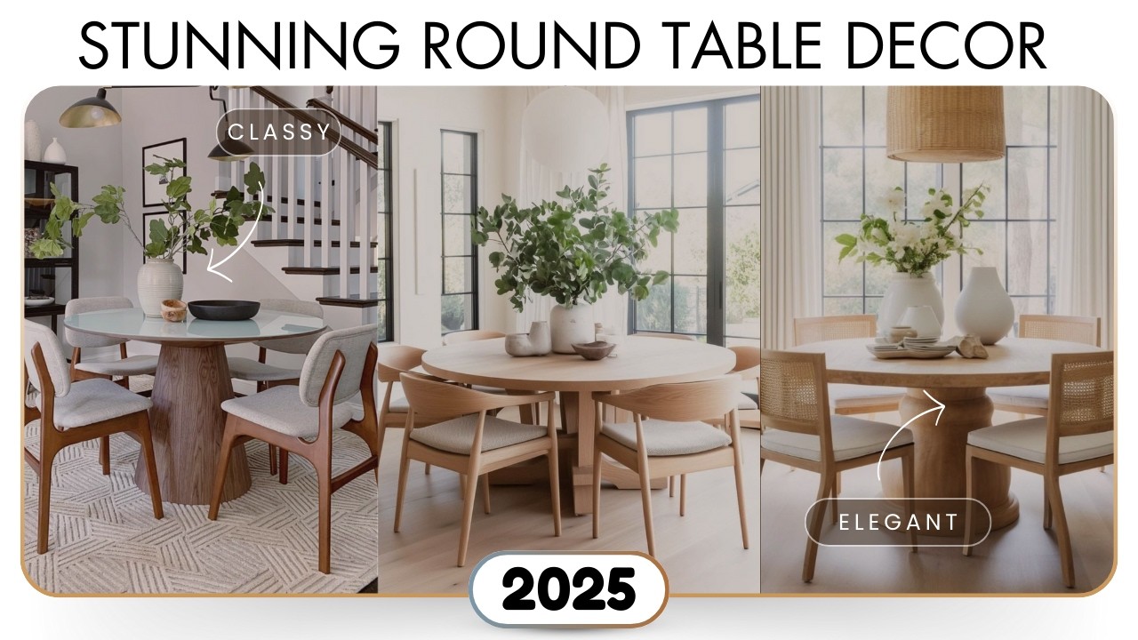 190+ Round Dining Table Decor 2025 | Best Ideas for Centerpieces, Small Spaces & Elegant Styling