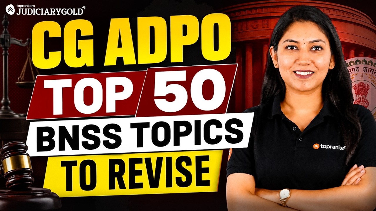 CG ADPO BNSS Revision | 50 Most Important Topics
