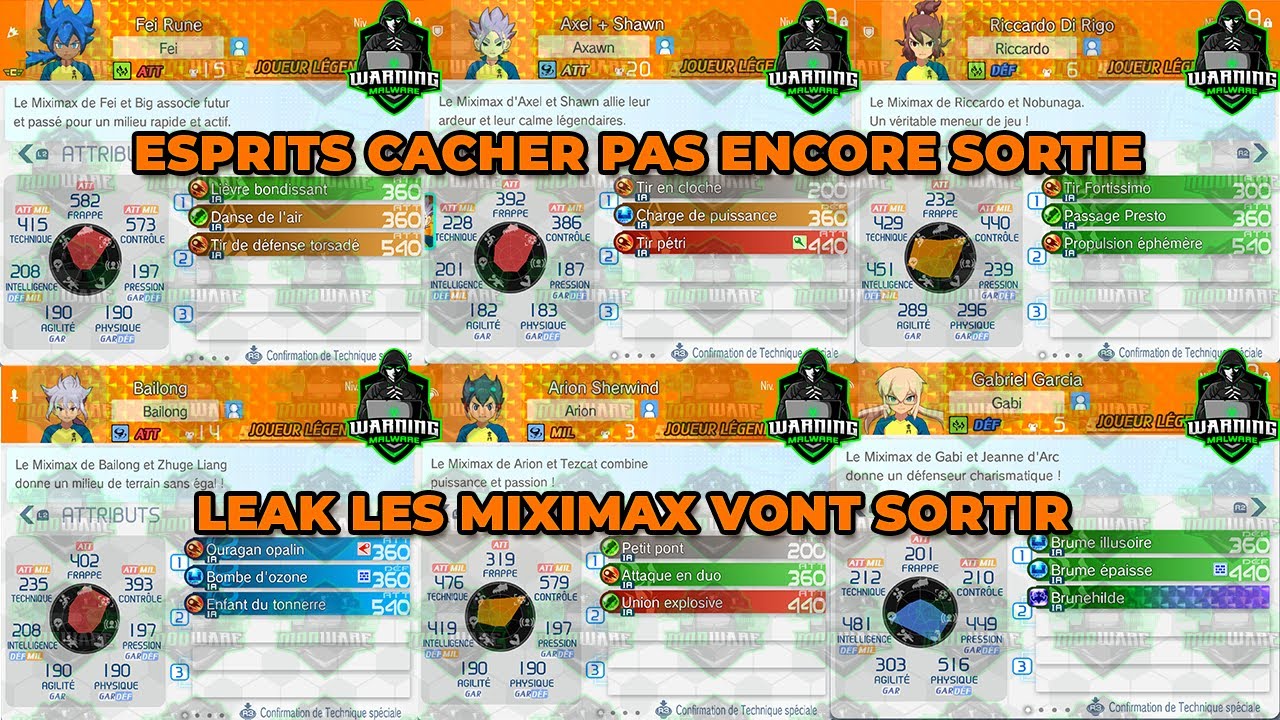 Inazuma Eleven Victory Road LEAK Les Miximax arrivent et sont d&eacute;j&agrave; dans le jeux mais cacher !