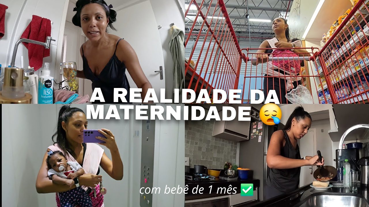 24 HORAS COM BEBÊ DE 1 MÊS | lidando com a maternidade, mercado pela 1ª vez & mudanças na rotina