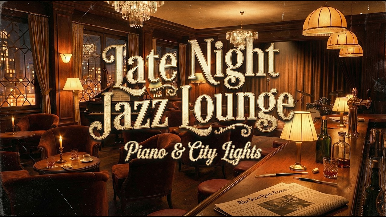After Hours Jazz Club Ambience 🎷 Piano, Bar Glow & Midnight City (1930s–1940s Mood)