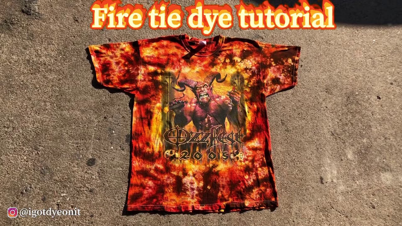 How to tie dye - fire tutorial diy flames