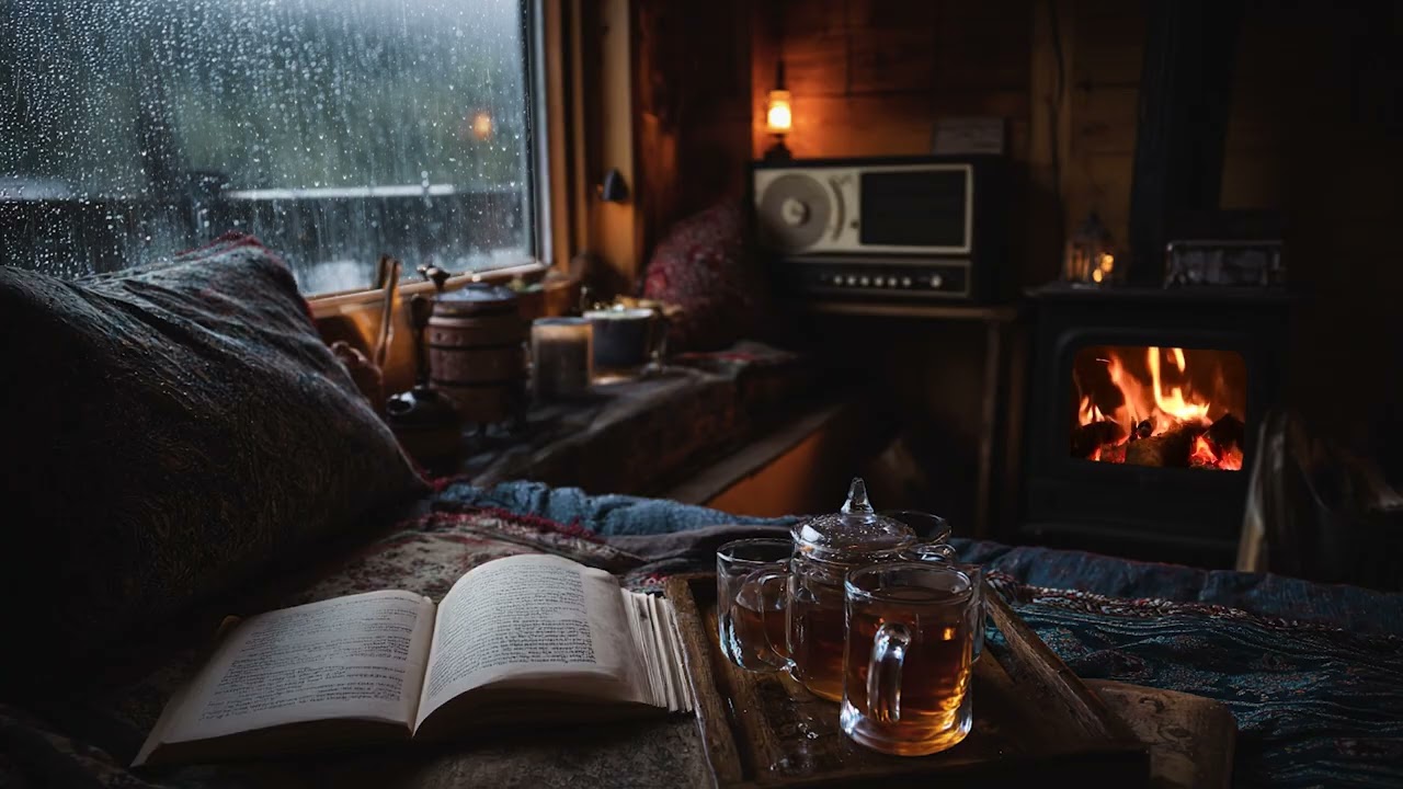 Fall Asleep Fast 🌙 Gentle Rain in a Hidden Garden | Black Screen