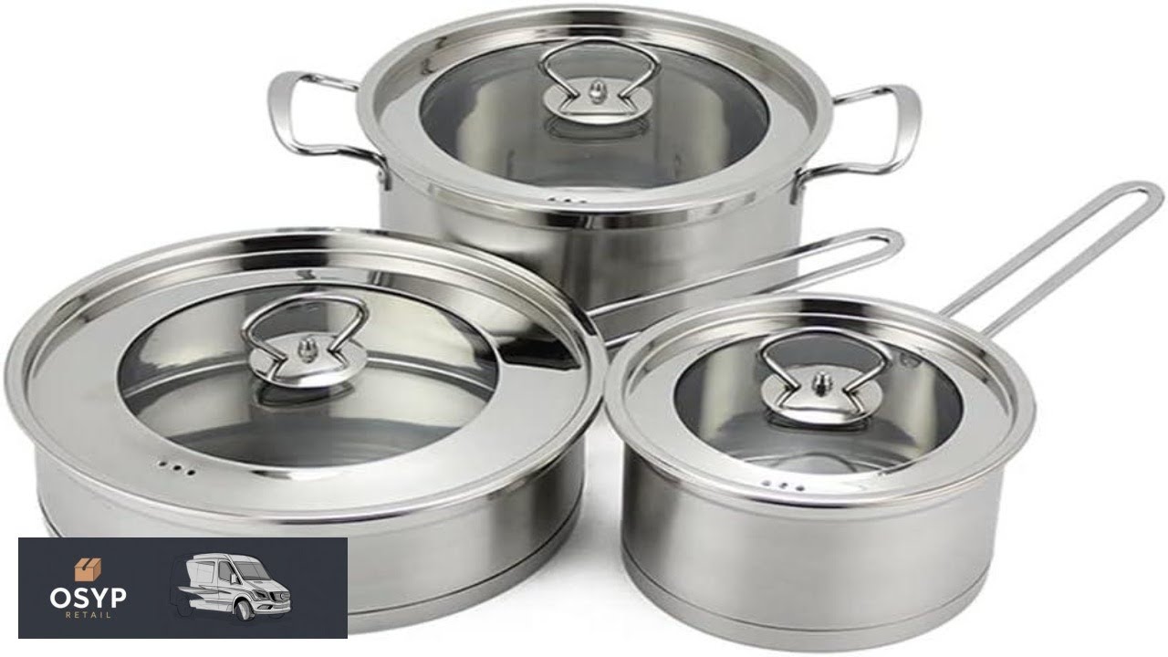 Cookware Set Combination Stainless Steel Wok Soup Pot Milk Pot Frying Pan