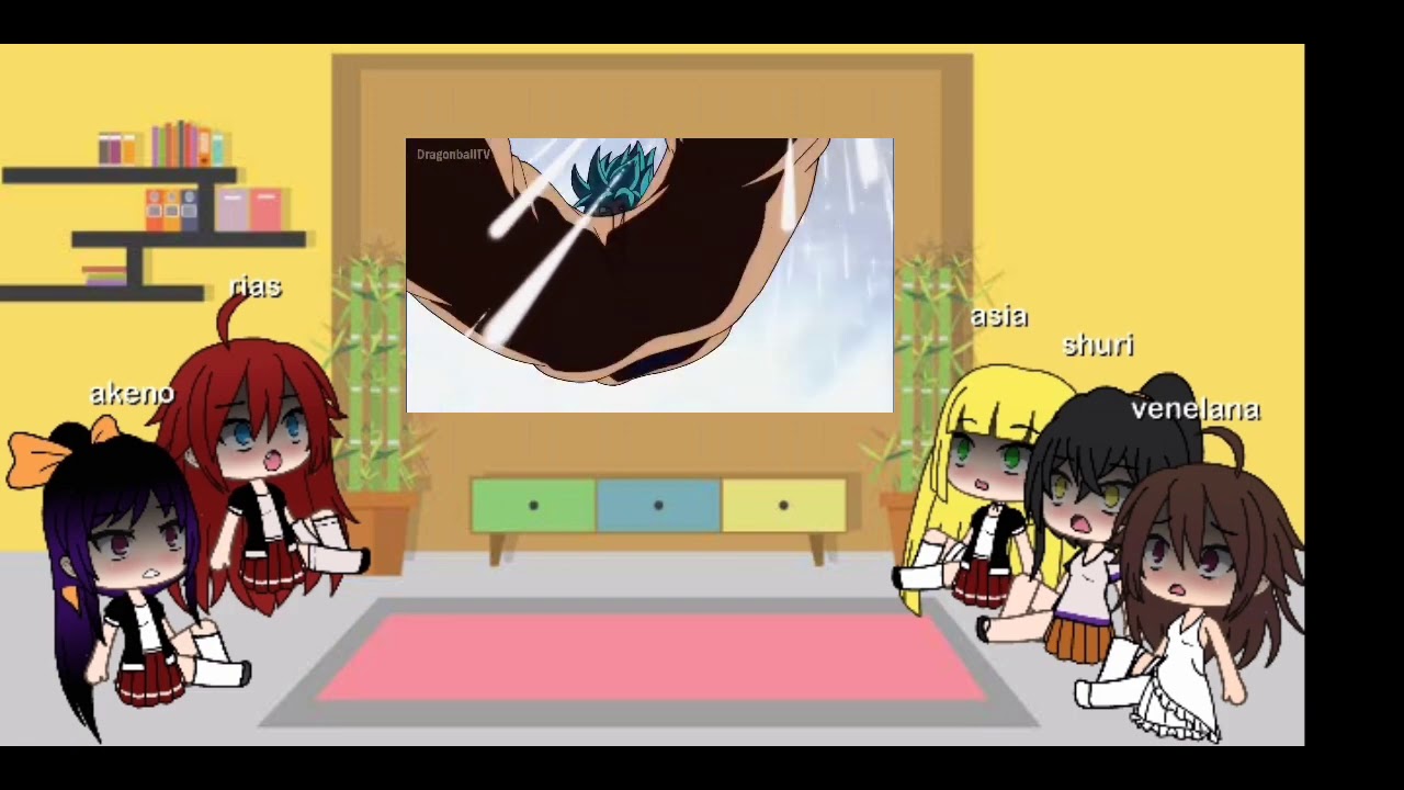 high school DxD reacciona dragón ball  Goku vs jiren
