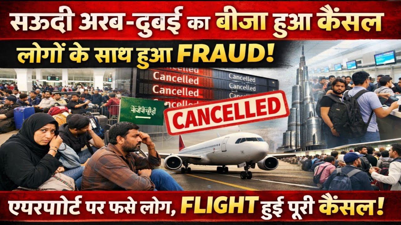 पूरी फ्लाइट हुई कैंसिल 😱 अरब दुबई का वीजा हुआ कैंसल, लोगों के साथ हुआ फ्रॉड |News Saudi|Jawaid Vlog|