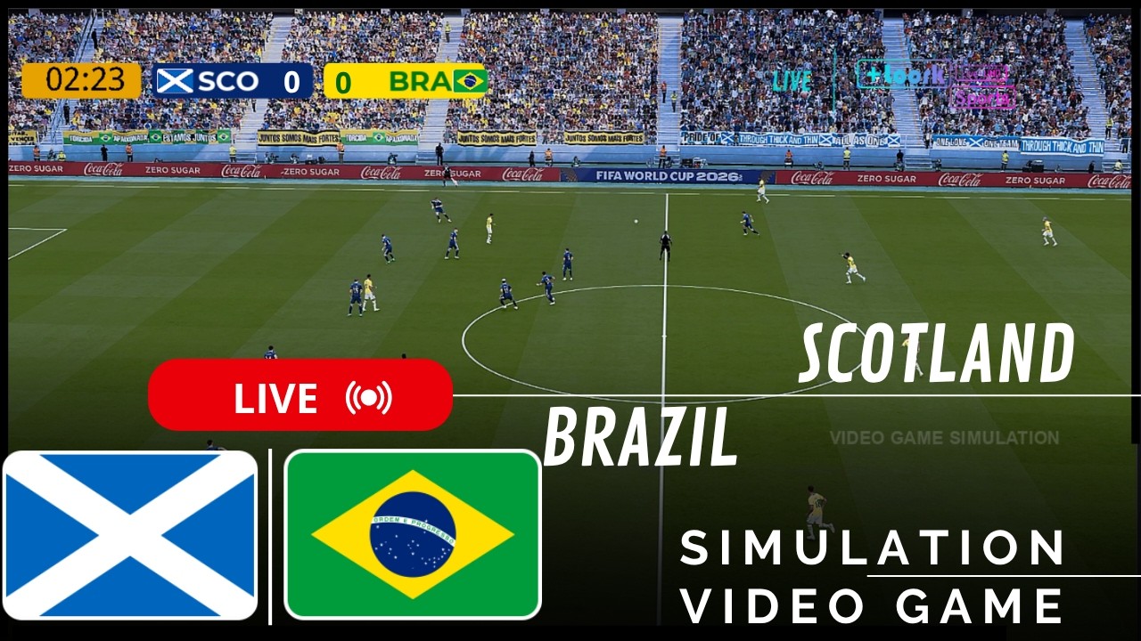 ✅ Brazil vs Scotland LIVE ⚽| World Cup 2026 | Full Match Simulation (Gameplay)