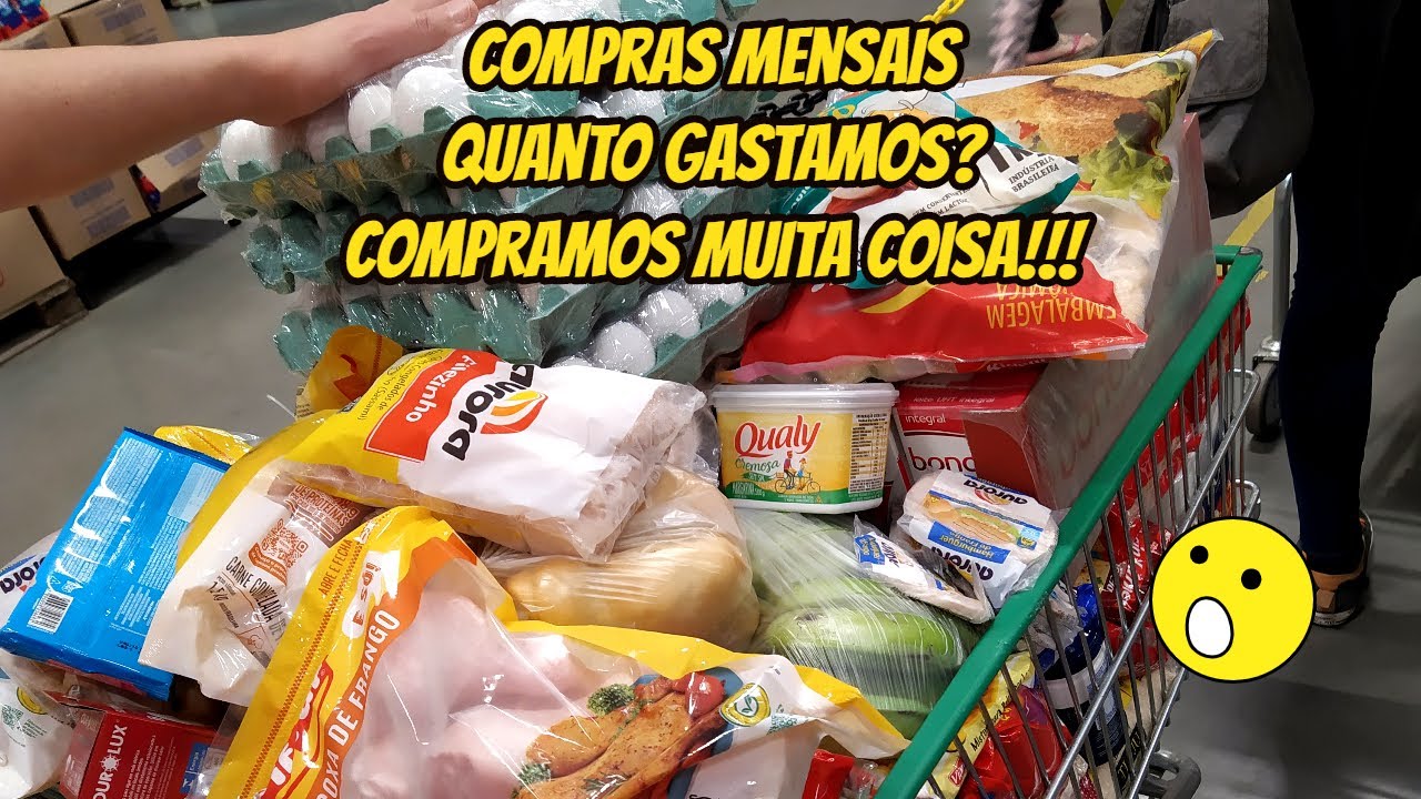 Compras mensais (mercado atacado e varejo, compramos muita coisa)