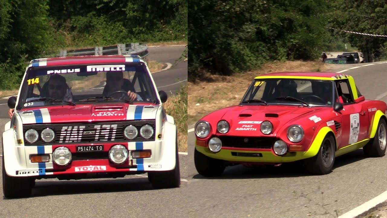 Fiat Abarth 124 & 131 Rally - Best of hillclimb action, launches, show & sound